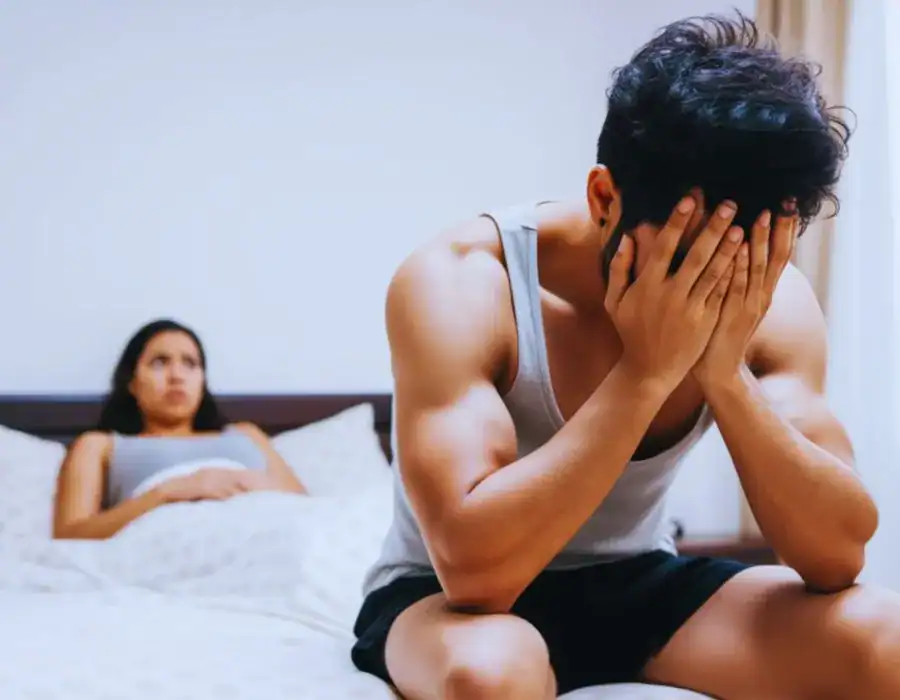 Image of upset man in need of erectile dysfunction treatment Kilburn